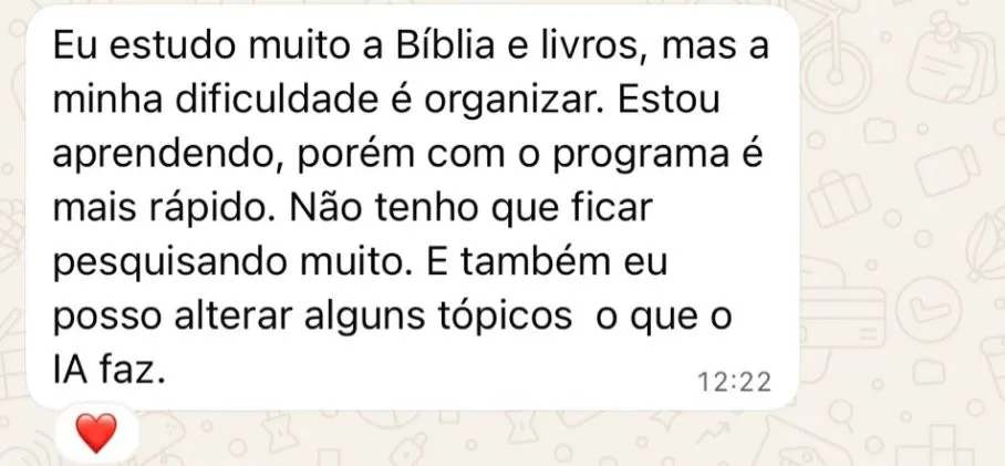 Depoimento de pastor